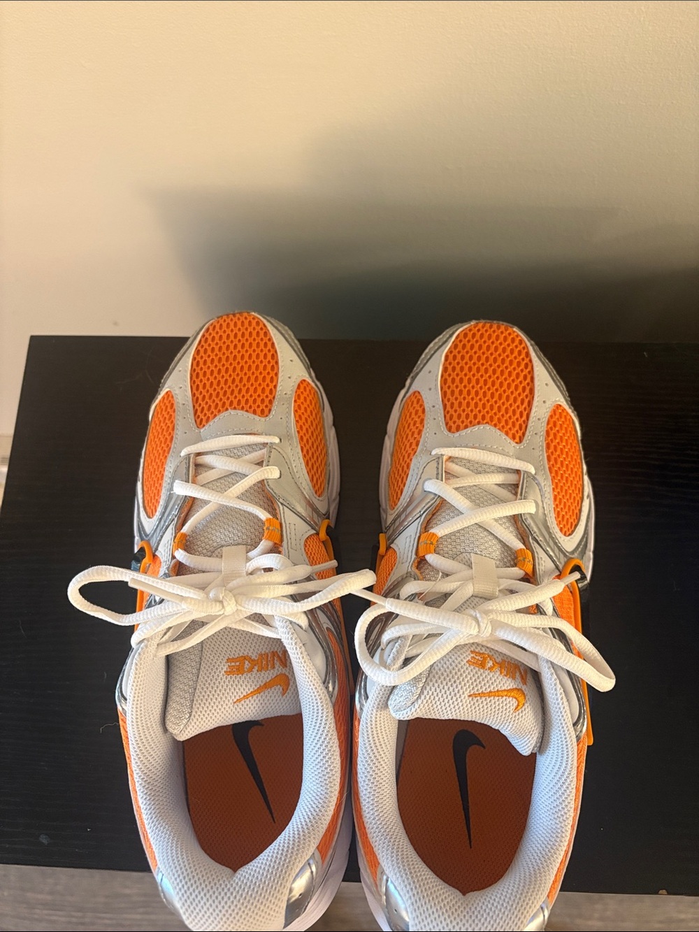 Mens Nike Athletic Mesh Sneakers in Orange and Silver - Running Shoes - Picture 4 of 5